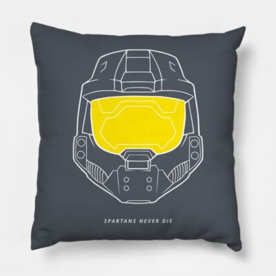 Spartans Never Die Throw Pillow Official Halo Merch Store Merch