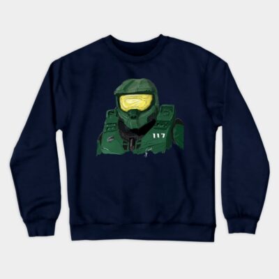 Master Chief V 2 Crewneck Sweatshirt Official Halo Merch Store Merch