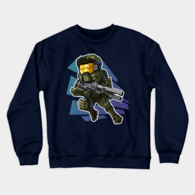 Fa Chibi Master Chief Crewneck Sweatshirt Official Halo Merch Store Merch