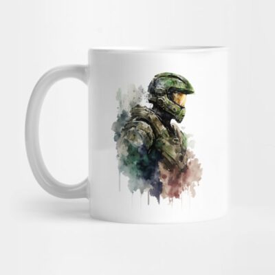 Halo Master Chief Watercolor Original Artwork Mug Official Halo Merch Store Merch