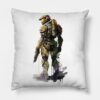 Halo Master Chief Watercolor Original Artwork Throw Pillow Official Halo Merch Store Merch