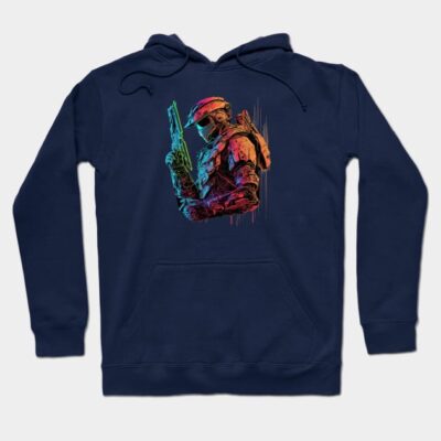 Halo Master Chief Neon Original Artwork Hoodie Official Halo Merch Store Merch