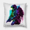 Halo Master Chief Neon Original Artwork Throw Pillow Official Halo Merch Store Merch