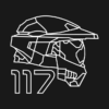 Master Chief 117 Line Art Minimalist Crewneck Sweatshirt Official Halo Merch Store Merch