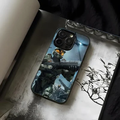 H Halo Game Infinite Phone Case Tempered Glass For IPhone 13 14 12 15 11 Plus 4 - Halo Merch