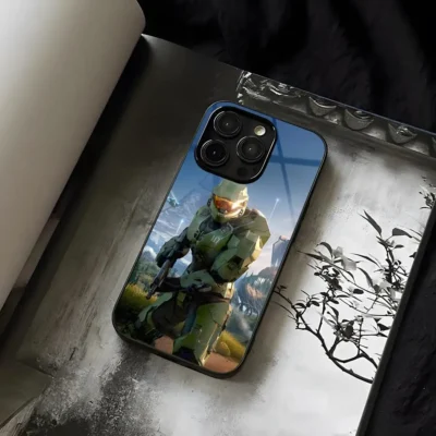 H Halo Game Infinite Phone Case Tempered Glass For IPhone 13 14 12 15 11 Plus - Halo Merch