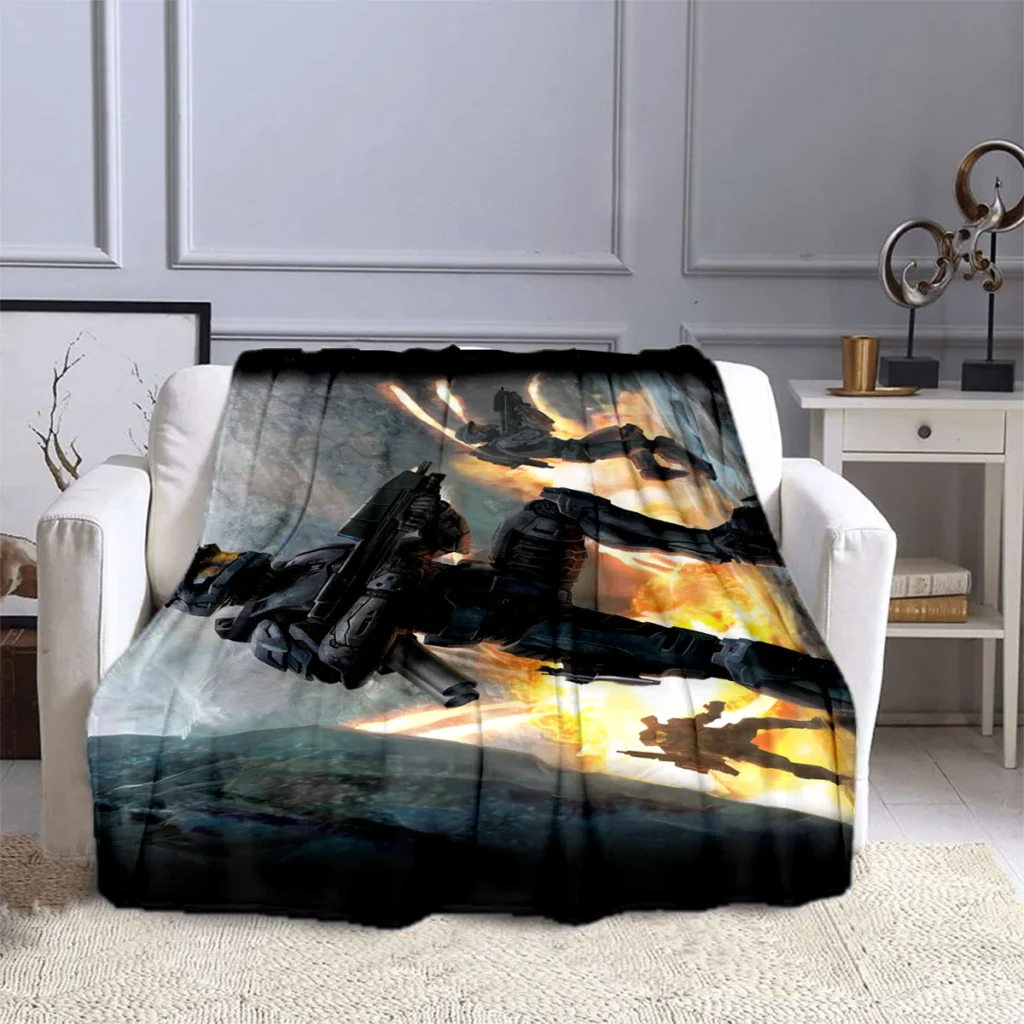 Halo Shoot Game Sergeant Blanket Children s Blanket High Quality Flannel Blanket Soft and Comfortable Home 2 - Halo Merch