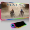 Keyboard LED Mouse Pad RGB Halo 5 Guardians Pc Accessories Mousepad Gamer Computer Desks Rubber Game 1 - Halo Merch