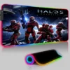 Keyboard LED Mouse Pad RGB Halo 5 Guardians Pc Accessories Mousepad Gamer Computer Desks Rubber Game 3 - Halo Merch