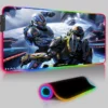 Keyboard LED Mouse Pad RGB Halo 5 Guardians Pc Accessories Mousepad Gamer Computer Desks Rubber Game 4 - Halo Merch