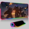 Keyboard LED Mouse Pad RGB Halo 5 Guardians Pc Accessories Mousepad Gamer Computer Desks Rubber Game 6 - Halo Merch