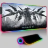 Keyboard LED Mouse Pad RGB Halo 5 Guardians Pc Accessories Mousepad Gamer Computer Desks Rubber Game 9 - Halo Merch