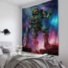 Pop Cartoon 3D Game Halo Patterns Tapestry Wall Hanging Cloth Decorative Tapestry Modern Family Art Decorative 18 - Halo Merch