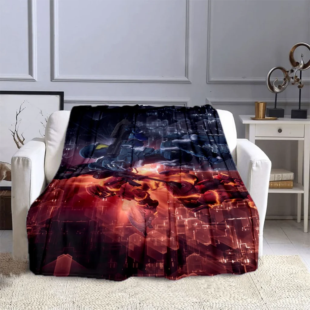 Shoot Game Halo Sergeant Blanket Children s Blanket High Quality Flannel Blanket Soft and Comfortable Home 11 - Halo Merch