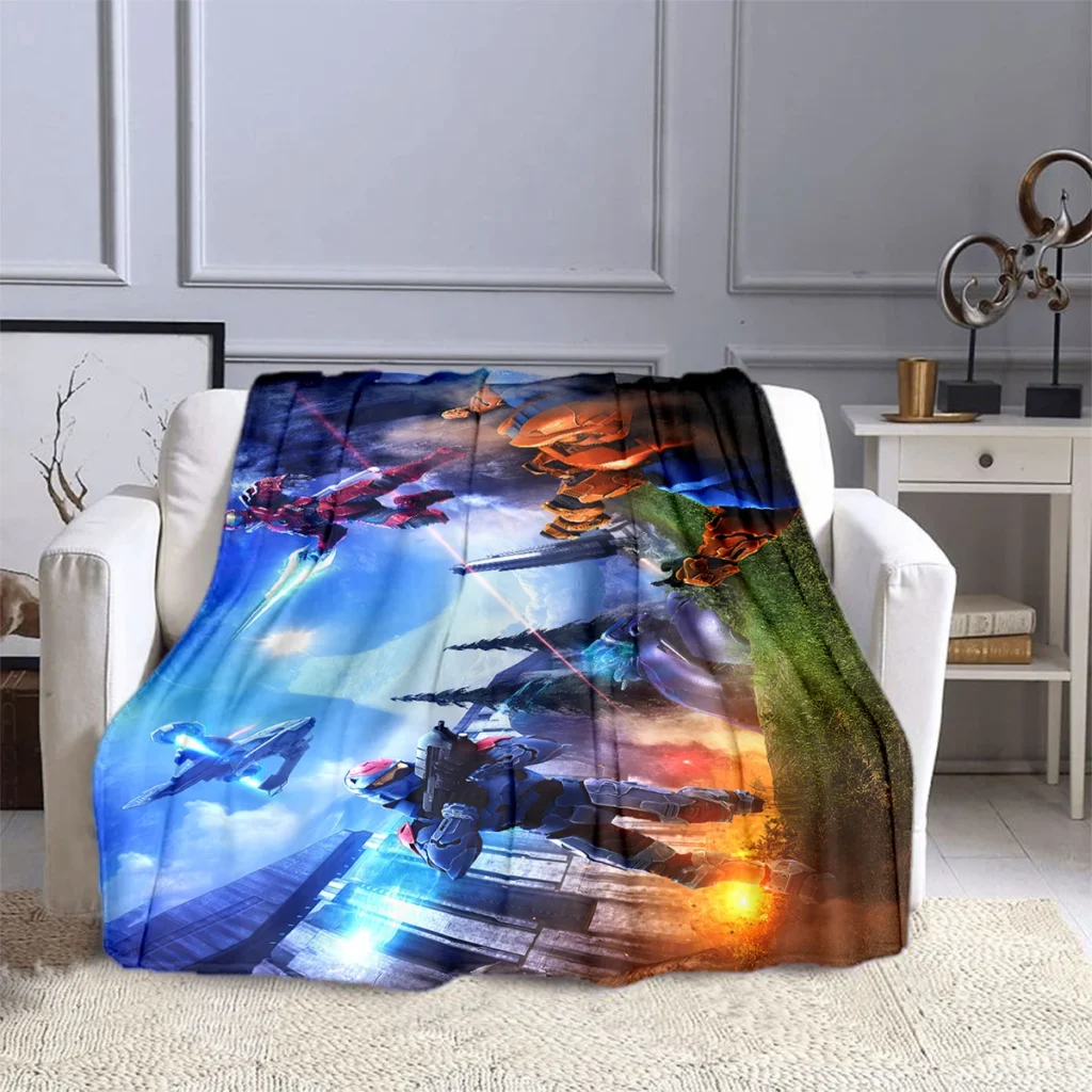 Shoot Game Halo Sergeant Blanket Children s Blanket High Quality Flannel Blanket Soft and Comfortable Home 13 - Halo Merch