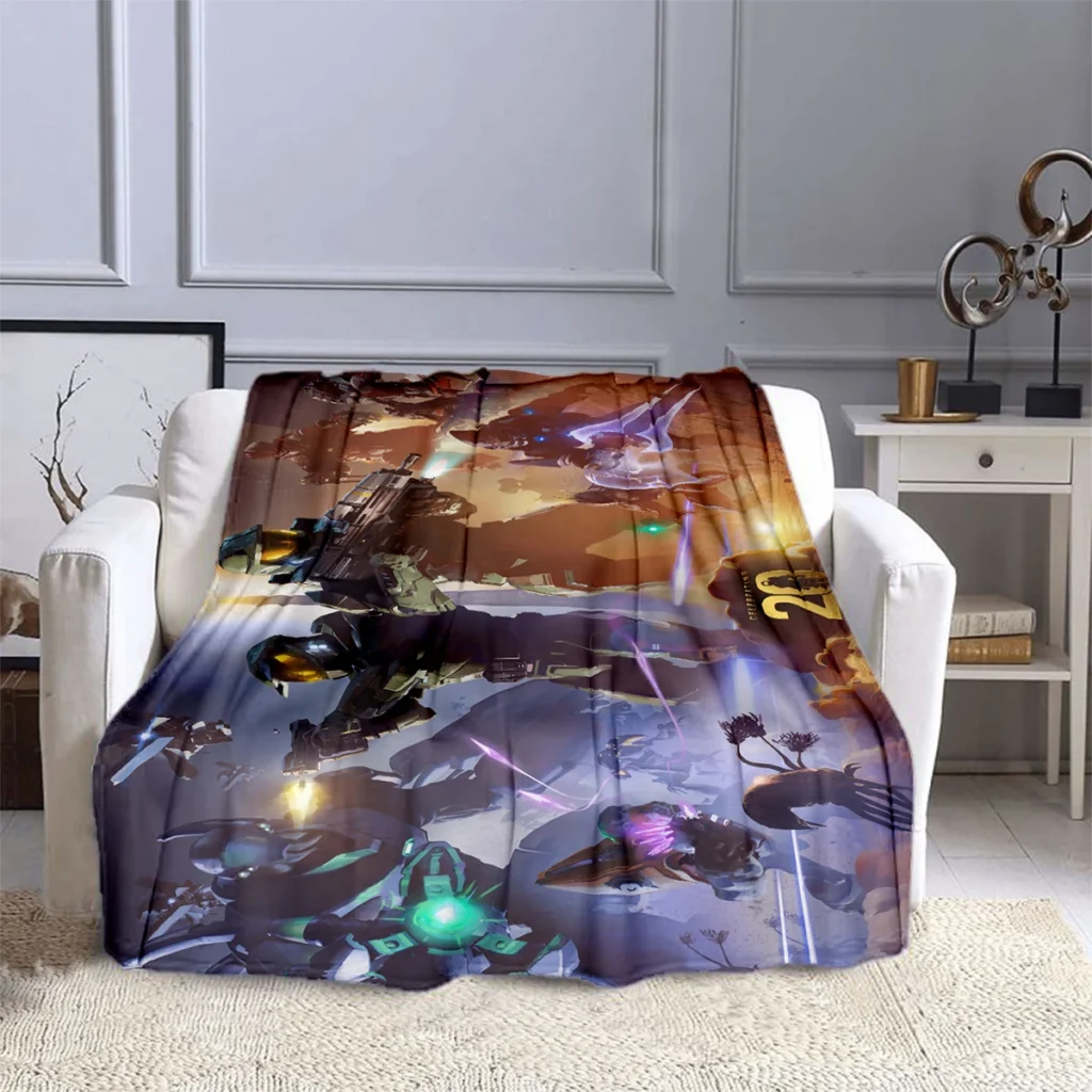 Shoot Game Halo Sergeant Blanket Children s Blanket High Quality Flannel Blanket Soft and Comfortable Home 18 - Halo Merch