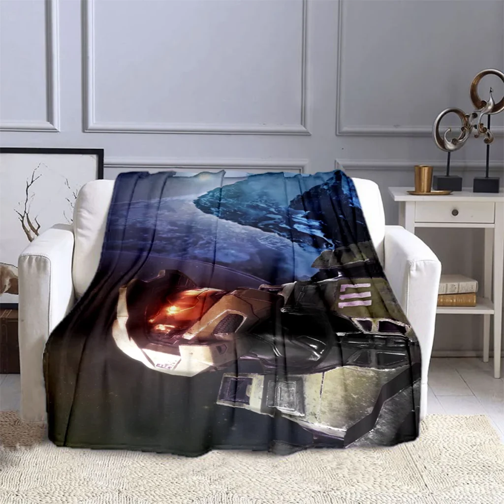 Shoot Game Halo Sergeant Blanket Children s Blanket High Quality Flannel Blanket Soft and Comfortable Home 20 - Halo Merch