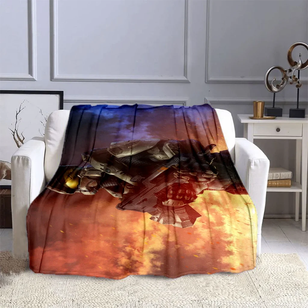 Shoot Game Halo Sergeant Blanket Children s Blanket High Quality Flannel Blanket Soft and Comfortable Home 3 - Halo Merch