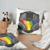 Halo Cqb Helmet - Gay Pride Flag Visor Variant Throw Pillow Official Halo Merch Store Merch