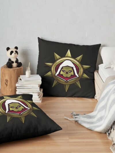 Halo Infinite Grim Reaper Medal Throw Pillow Official Halo Merch Store Merch